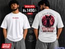 Blood Red Moon Cat Oversized T-Shirt gallery view